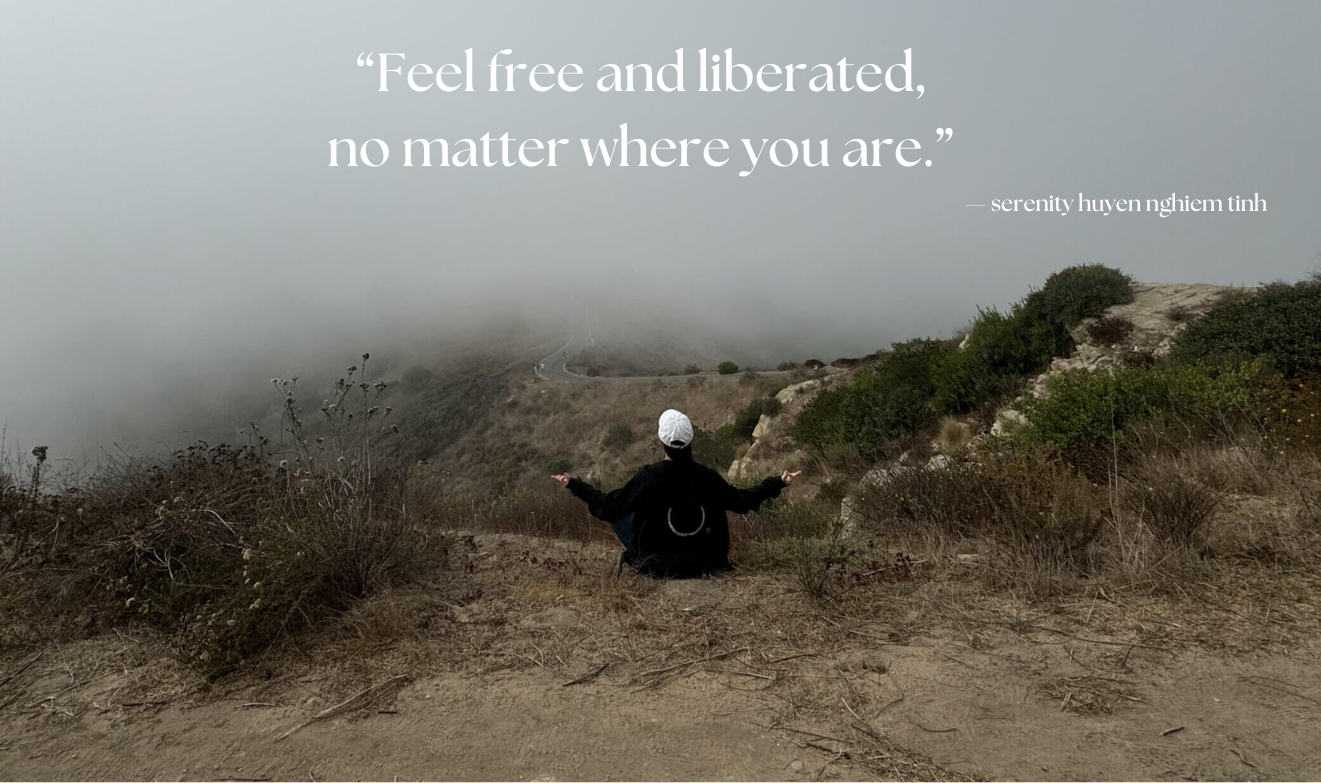 Meditation at Top of The World Hike at Laguna Beach, California